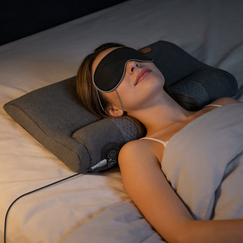 Neck & Back Massager Pillow – Heat + Vibration | USB Powered